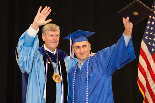 Mark Wilson with President Haas.